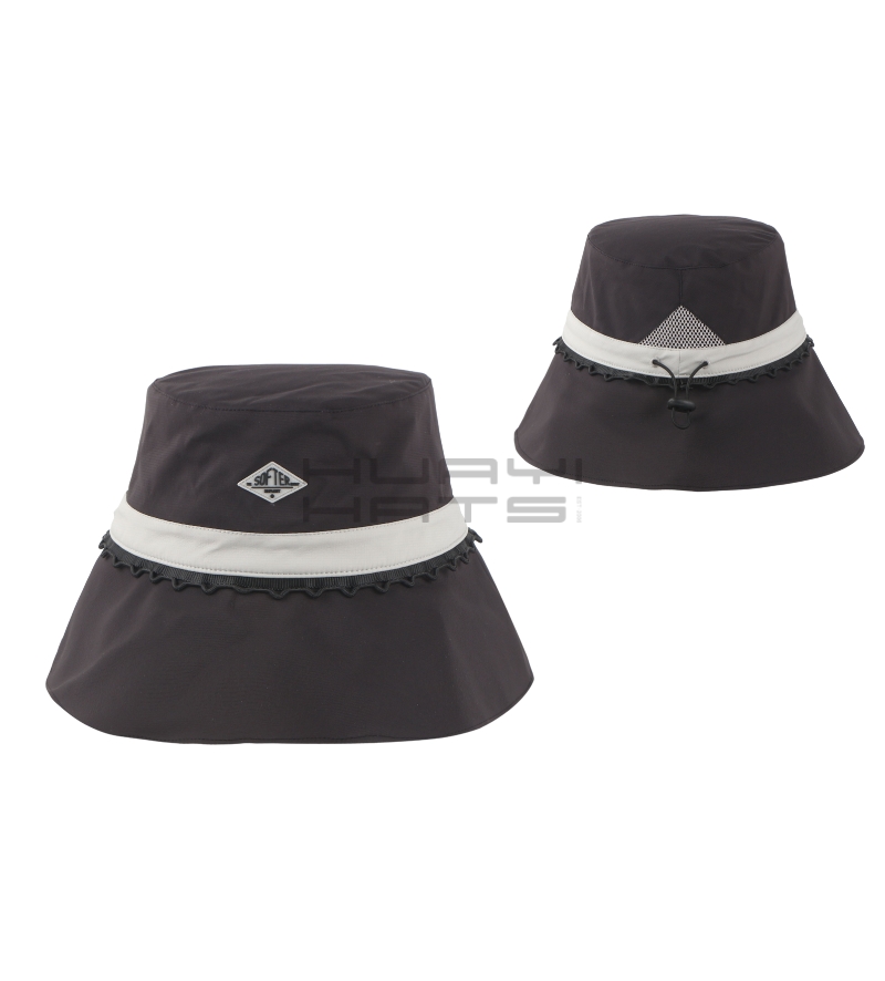 Lightweight Travel Black Bucket Hat