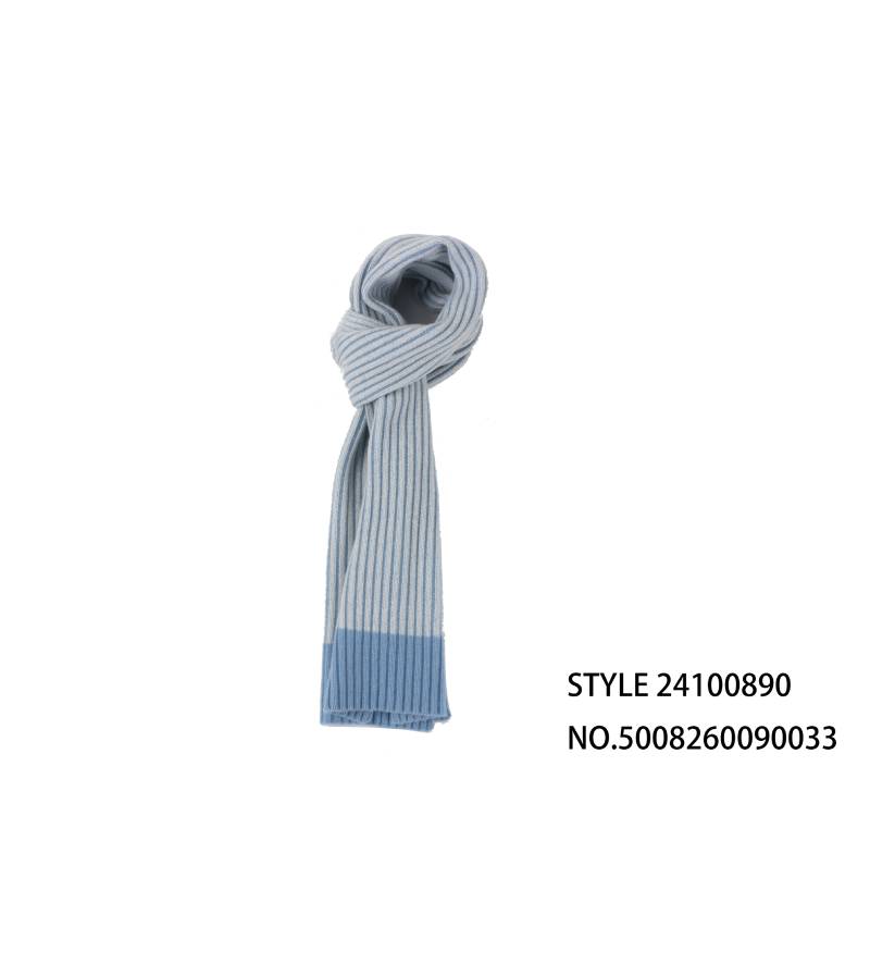 Gradient Brown-Beige Knitted Scarf